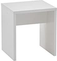 FMD Möbel Schminki 2 Sitzhocker, Holzwerkstoff, weiß Edelglanz, rechteckig