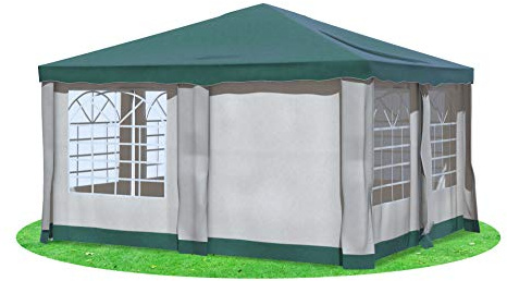 Stabilezelte Gartenpavillon 4x4 m Premium PVC Deluxe GRÜN