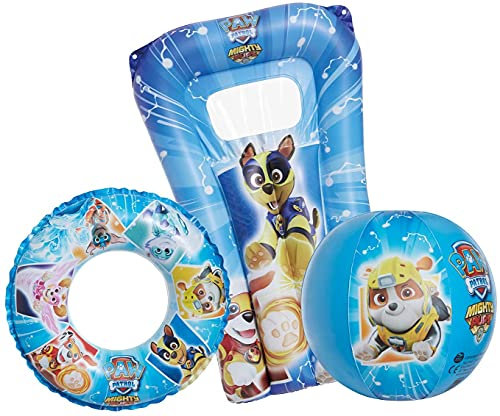 Smart-Planet Strandset Paw Patrol - Luftmatratze Wasserball Schwimmring - Paw Patrol - aufblasbar - Pool Wasser Schwimmmatratze Ball Ring Matratze