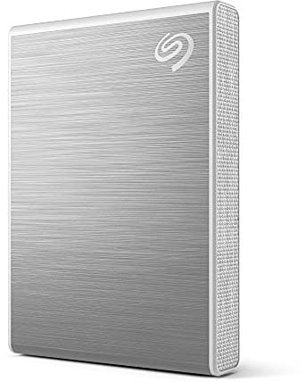 Seagate One Touch SSD, 2 TB, plata, velocidad de hasta 1030 MB/s, con app de Android, 1 año de Mylio Create, 4 meses del plan Adobe Creative Cloud Photography y Rescue Services (STKG2000401)