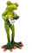 Formano Frosch Mann mit Kaffeetasse 1. Kaffee hellgrün glänzend
