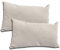 Formalind 2er Set Sofakissen 50x30 cm, Zierkissen 2 Stück, Dekokissen, Couchkissen, 2 Bezüge + 2 Füllkissen - Kissen (beige)
