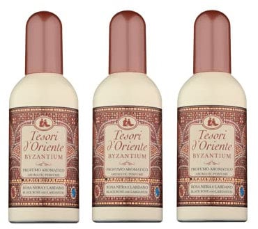 3x Tesori d'Oriente EDT Byzantium Rosa Nera e Labdano Parfüm Schwarze Rose und Labdanum 100ml Eau de Toilette