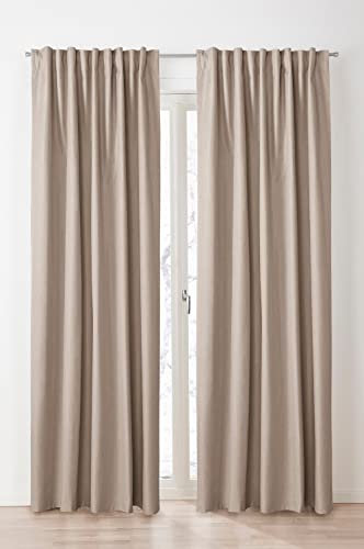 Jotex Ridå Multifunktionsgardine - Verdunkelungsvorhang, 100% Polyester (1er Pack) - Leinenbeige, 220 cm