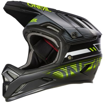 O'NEAL | Mountainbike-Helm | MTB Downhill | Robustes ABS, Ventilationsöffnungen für Luftstrom & Kühlung, ABS Außenschale | Backflip Helmet Eclipse V.23 | Erwachsene | Grau Neon-Gelb | XXL