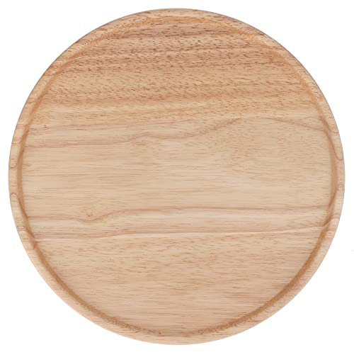 Plato de Madera para Pizza, Plato Redondo para Pizza, Tabla para Pizza, Tabla para Cortar, Bandeja para Servir, Bandeja para Pizza, Galletas, Pasteles, Pan, Bistec, 30 Cm