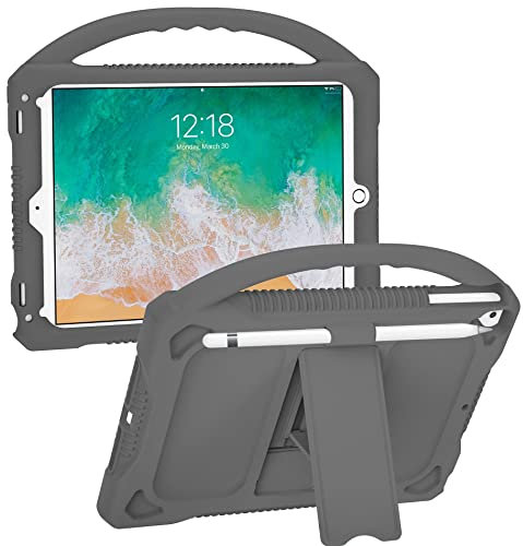 Premium Silikonhülle für iPad 9.7 2018/2017/Air 2/Air 1,iPad 6. 5. Generation Hülle für Kinder, JOGUIIA Schutzhülle mit Handgriff Ständer für Apple iPad 9.7 Zoll/Air 1,2 Modell