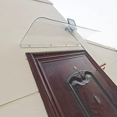 Haustür-Überdachung, Fenstermarkise, Sonnenschutz, wasserfest, regenfest, gebogenes Polycarbonat, Regenwasser, selbstreinigend, Gartendach, Veranda, Terrasse, Pavillons, 6 Größen (