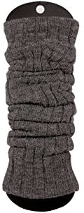 Ateena Stulpen Damen Dunkelgrau, Stulpen Damen Wolle, Knöchelwärmer, Beinwärmer Acrylic mit Wolle, Maximaler Wadenumfang – 40 cm, Länge – 60 cm