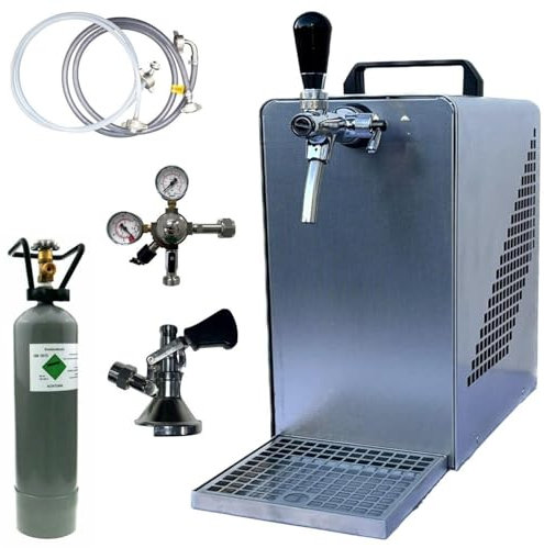 Bierzapfanlage BieTal® Bierkühler Zapfanlage mit Kühlung 30 Liter/h - SET - Typ A - 2 Kg CO2