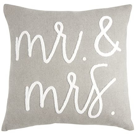 Mud Pie Boucle Hochzeitskissen, Grau