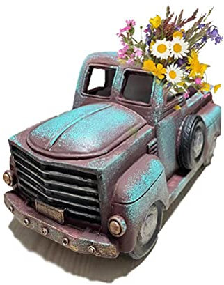 Pssopp Pflanztöpfe Auto Blumentopf Deko Blumentopf Retro Auto Pflanzengefäß Pflanzentopf Gartentöpfe Kreativ für Sukkulenten, Kakteen, Kräuter