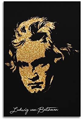 SHUPSY Ludwig Van Beethoven Art Poster Dekorative Malerei Leinwand Wandkunst Wohnzimmer Poster Schlafzimmer Malerei 12x18inch(30x45cm)