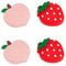 GORGECRAFT 4Stk Pfirsich-Erdbeer-Daumengriffe Frucht Weiche Silikon-Joystick-Tastenkappen Analoger Joy-Con-Stick-Schutzhülle Kompatibel Mit Switch OLED Lite-Konsole Für NS Joycon-Controller Rot Rosa