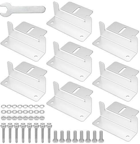 8 Stück Solarmodul Halterung mit Muttern und Schrauben, Aluminium Solarpanel Z-Halterung, Solarpanel Montagehalterung, Befestigung Solarmodul Halterung für Wohnmobile Boote Dächer Wand Caravan