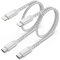 Cable de carga USB C a Lightning corto de 50 cm, 2 unidades, trenzado tipo C, cable de carga rápida PD Power Delivery, compatible con Apple iPhone 14, 13, 12, 11, Mini Pro Max, Xs, Xr X 8, 7, 6 Plus