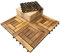 CLICK-DECK 10 Slat Hardwood Decking Tiles | Patio, Balcony, Concrete, Hot Tub Deck | 30x30cm Square Connect Flooring | Easy Installation | Great Drainage (12x Tiles)