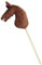 Panduro DIY Hobby Horse – Undekoriertes Steckenpferd mit Holzstab – Bastel-Hobbypferd zum Selbstgestalten – Stockpferd ohne Rollen, ohne Sound – 85 cm Länge – New Forest