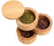 Salero Triple de Bambú, Contenedor de Madera de Bambú de 3 Niveles para el Hogar, Contenedor de Condimentos de 3 Niveles con Tapa, Organizador de Condimentos de Madera de Bambú, Contenedor de Almacena