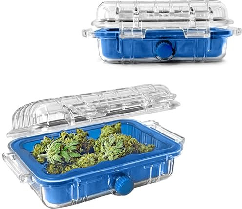 FATBOX Raucher Box – Kräuter Aufbewahrungsbox - Geruchs-, Stoßfest, Wasser-, Luft- und Staubdicht, IP67 Schutzklasse, Geruchsdicht, Ideal für Outdoor, In 2 Größen Erhältlich (14.5cm x 10.5cm x 5cm)