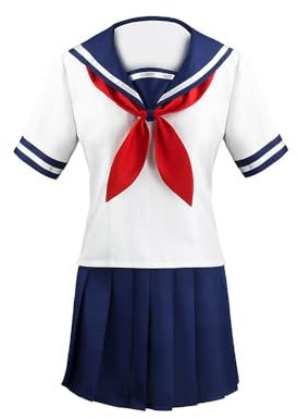 Generisch Anime Ayano Aishi Cosplay Kostüm Matrosenanzug Set Halloween Frauen,White-3XL