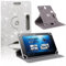 Custodia universale per tablet da 7 a 8 pollici, motivo floreale, in pelle con rotazione a 360°, adatta per tutti i 7 pollici (bianco)