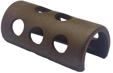 Generisch Garnelen Tunnel aus Ton | Versteck mit Löcher 8cm für Aquarium & Terrarium, Krebse, CPO, Welse UVM.