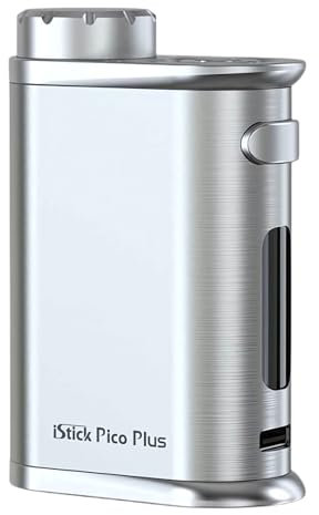 E Leaf iStick Pico Plus Mod - [Requires 18650 Battery - Sold Separately] Threaded 510 Connection, 75w, USB Type-C, Multiple Vaping Modes, Button Activation, No Nicotine (Silver)