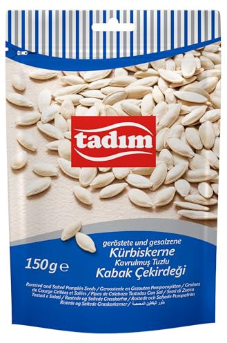 TADIM Kürbiskerne | Geröstet und gesalzen | 10 Packungen in einem Karton (10 x 150 g)