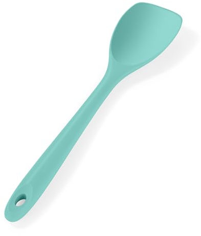 U-Taste Silicone Cooking Spatula: 315℃ Heat Resistant Flexible Seamless Spoon Spatula Non-Stick Kitchen Scraper with Wide Scoop Shape for Flipping Stirring Mixing Scraping Folding Serving (Aqua Sky)