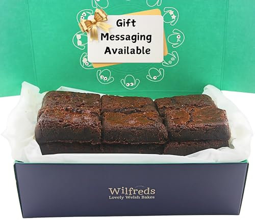 Wilfred's Salted Caramel Brownies 12-Pack - Rich Chocolate & Caramel Brownies Gift Box, Perfect for Birthdays, Anniversaries, and Special Occasions - Chocolate Gifts by Post