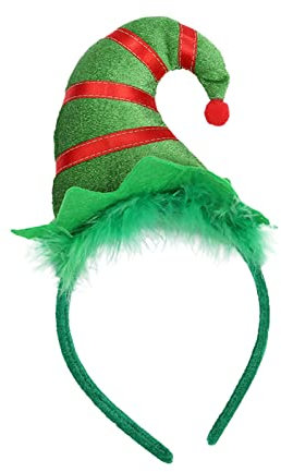 Weihnachtsband Haar Haar Weihnachtsfeier Erwachsene Stirnband für Zubehör Capo Schirmmütze (Green, One Size)