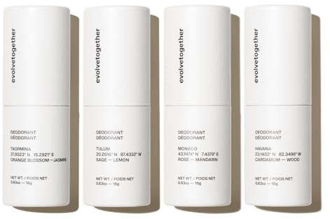 evolvetogether Natural Luxury Plant-Based Deodorant for Men and Women, Neutralises Odours and Softens Skin Fragrance Activated by Vegan Body Heat Without