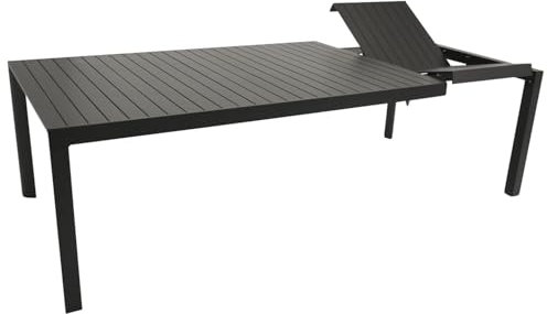 DEGAMO Gartentisch Ausziehtisch Lagos XL 195/255x120cm, Aluminium anthrazit, Outdoor wetterfest