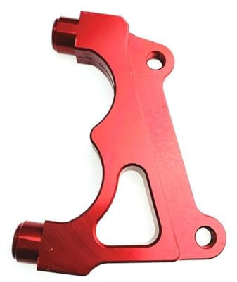 RPM Adattatore per pinza freno a 82 mm compatibile adelin per disco freno da 220 mm per NIU N1 N1 N1s Scooter E-Scooter Parente freno posteriore(Red)