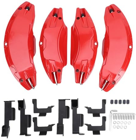 Acouto Copri Pinza Freno, Set Copri Pinza Ruota in Lega di Alluminio per Ruote Juniper 19 Pollici e 20 Pollici con Accessori di Installazione, Adatti per Modello AWD (rosso)