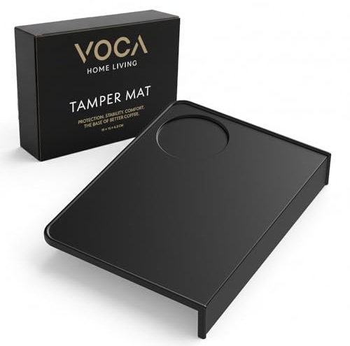 Tampermatte mit Tischkantenschutz - Tamping Matte rutschfest aus hochwertigem Silikon - Barista Matte als Tamperstation & Kaffee Zubehör - Tamper Matte Siebträger Zubehör (Silikon)