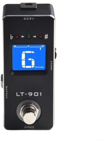 Rowin True Bypass Guitar Tuner Pedal with Compact Design for Performance