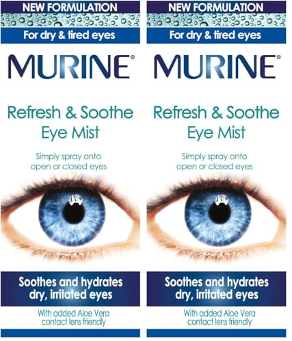 Murine Refresh & Soothe Eye Mist that Soothe, Hydrate and Refresh Dry or Irritated Eyes, New Formulation,10ml (Pack of 2)