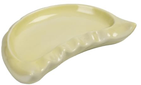 Artibetter Plato de Cerámica Gran Capacidad Superficie Lisa y Fácil de Limpiar Forma de Dumpling para Servir Aperitivos en Restaurantes y Reuniones Familiares