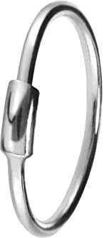 PIERCINGLINE 925er STERLING SILBER Nasenpiercing STAB Piercing Nase Ring biegbar Silberfarben