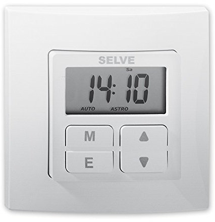 Smarttimer Plus, Zeitschaltuhr mit Astro-Abendfunktion, Urlaubsfunktion, Memory, Auto Sommer-/Winterzeit, Tages- oder Wochenuhr möglich, SELVE, Art.: 296500 + GRATIS EVEROXX®-Phasenprüfer
