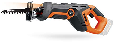 WORX - Scie sabre sans fil 20V - WX508.9 (Livrée sans batterie ni chargeur, coupe max 177 mm, bois, métal, PVC)