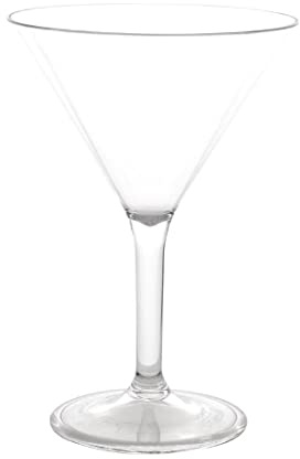 Olympia Polycarbonate Martini Glasses 300ml 10oz, Pack of 12 | Kristallon range design resists chipping and shattering, offering durable, lightweight service for busy outdoor catering.