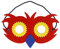 BESTOYARD Eule Maske Kinder Tiermasken Augen Masken Cosplay für Kinder (rot)