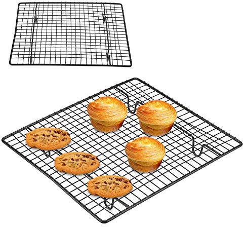 Cocina Rejilla de refrigeración Bandeja de cocinar antiadherente de enfriamiento de la parrilla del acero inoxidable del estante de la hornada para la galleta/la torta/el pan