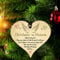 #763 Memorial Christmas Tree Bauble Handmade Wood Hanging Heart Decoration Sign Love Friendship Gift Sign 4x4 Inch (100 x 100mm) Gin Bottle Tag