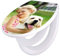 banjado Familien WC Sitz mit Absenkautomatik 44,5x37cm / Klodeckel/Klobrille mit Kindersitz aus hochwertigem Polypropylen/Toilettensitz Kindersitz integriert Motiv Wunschmotiv