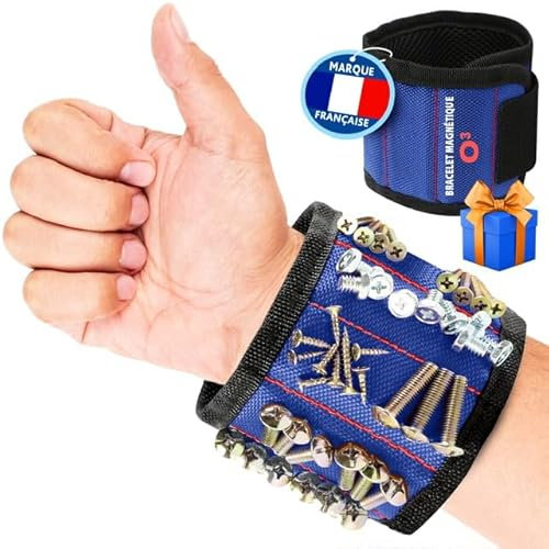 Magnetarmband Handwerker - Geschenke für Männer - Geburtstagsgeschenk für Männer - Kleine Geschenke für Männer Weihnachten - Ideal zum Halten von Nägeln, Schrauben, Bohrern