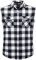 Iris Sprite Chemise décontractée à Carreaux sans Manches en Flanelle boutonnée pour Homme, Coupe Ample avec Poche, Nori -A210, S